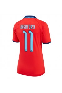 England Marcus Rashford #11 Fotballdrakt Borte Klær Dame VM 2022 Korte ermer